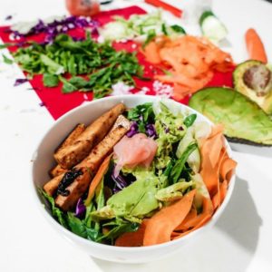 Sweet Chilli Soy Tofu Poke Bowl